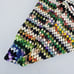 Vintage Crochet Granny Continuous Square Around The World Throw Blanket Colorful