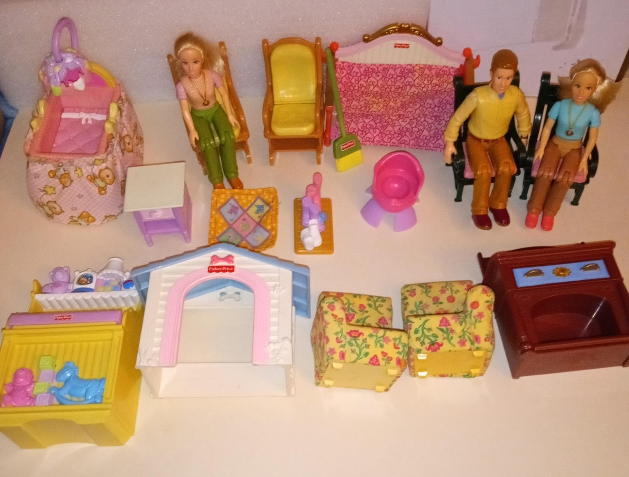 Vintage Fisher Price Loving Family 19 pc lot