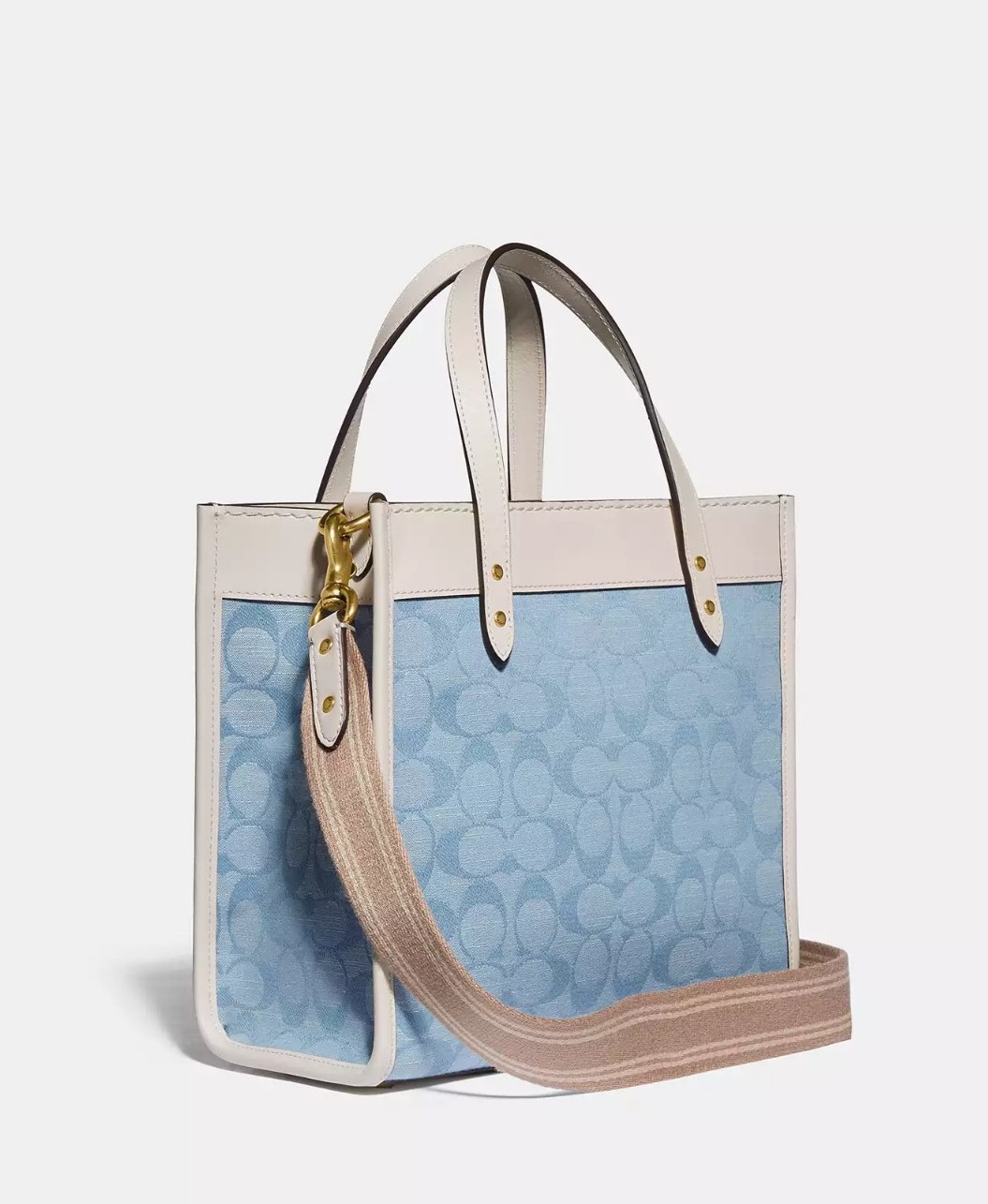 Coach Field Tote 22 In Signature Chambray NWT