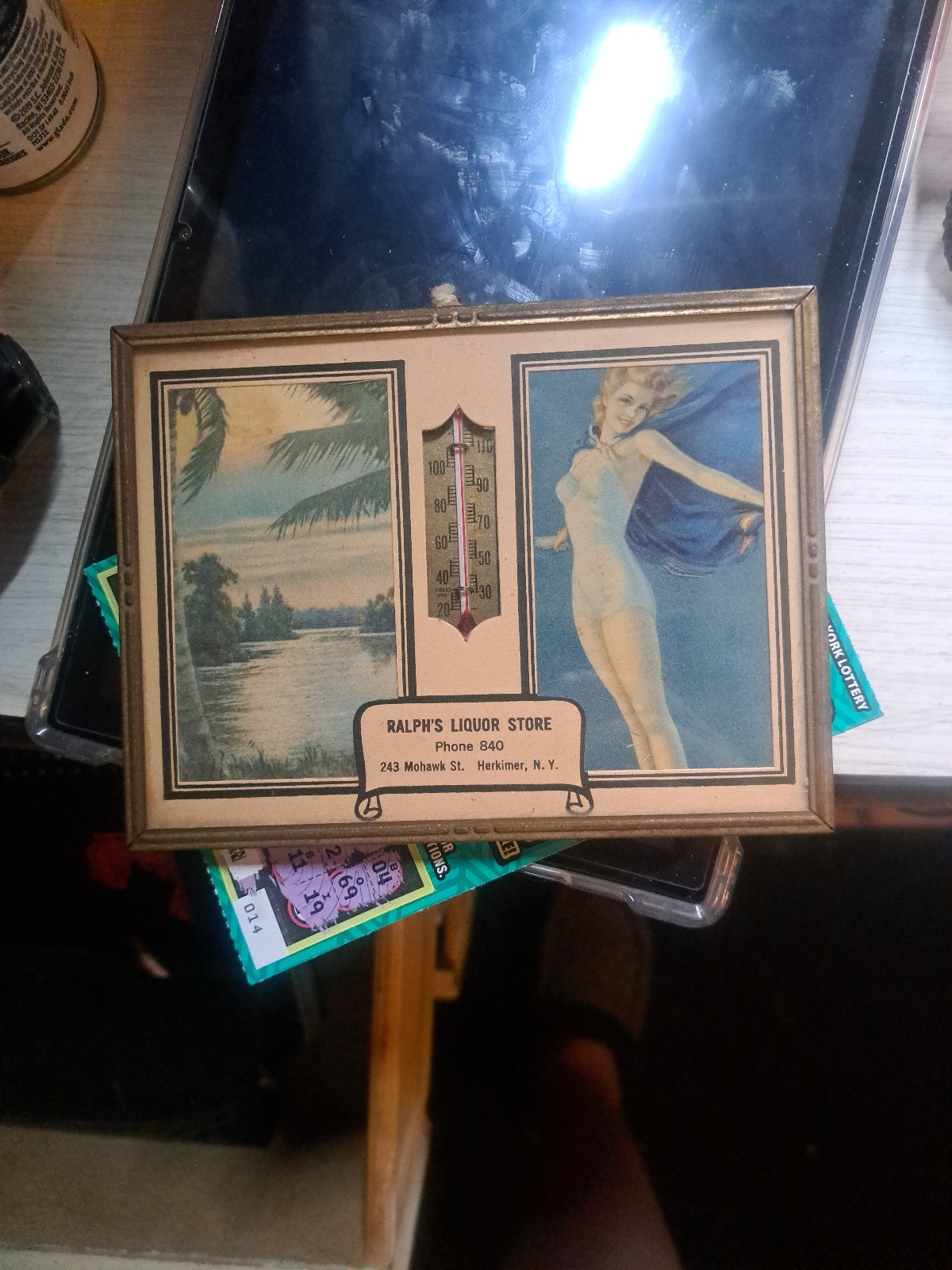 Vintage liqor store sign
