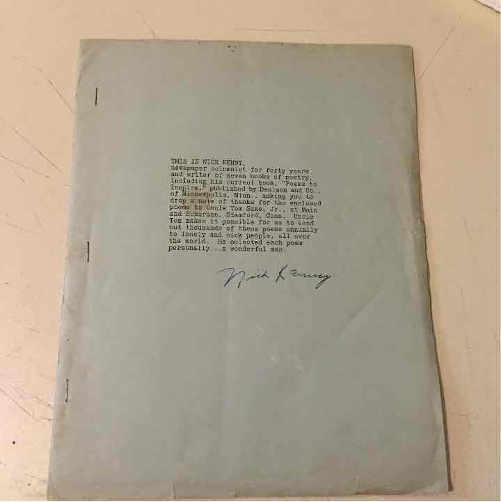 Poems by Nick Kenny