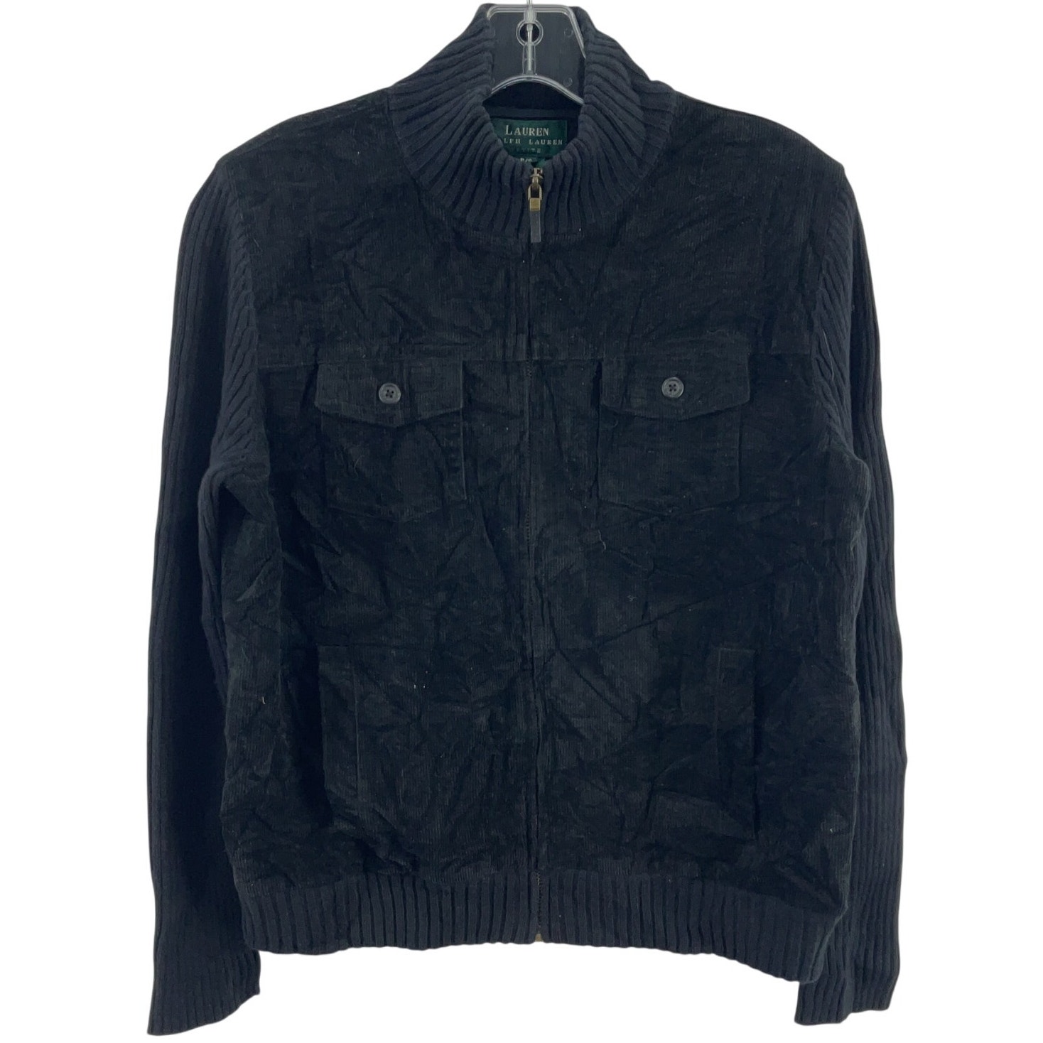 Ralph Lauren Black Corduroy Cotton Jacket Women's Size Small Preowned