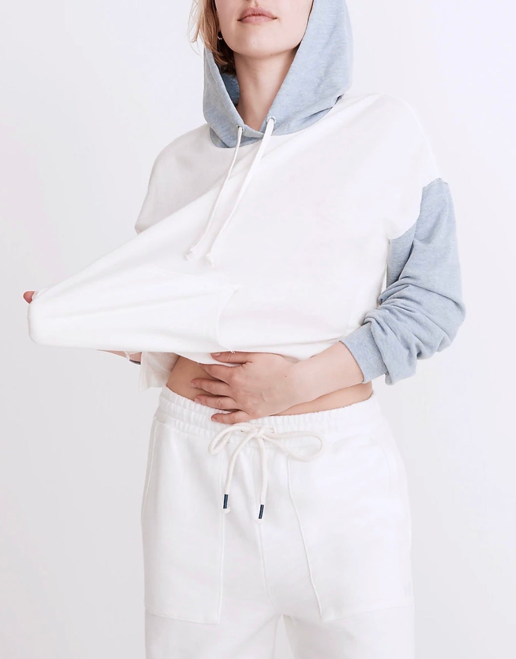 Madewell MWL Skyterry Hoodie Sweatshirt in Colorblock NEW WITH TAGS
