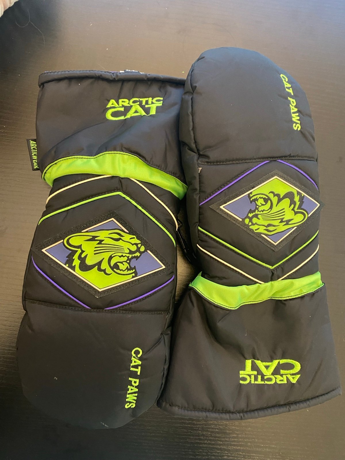 Vintage Arctic Cat Arcticwear Snowmobile Gloves Hi-Cuff Mittens