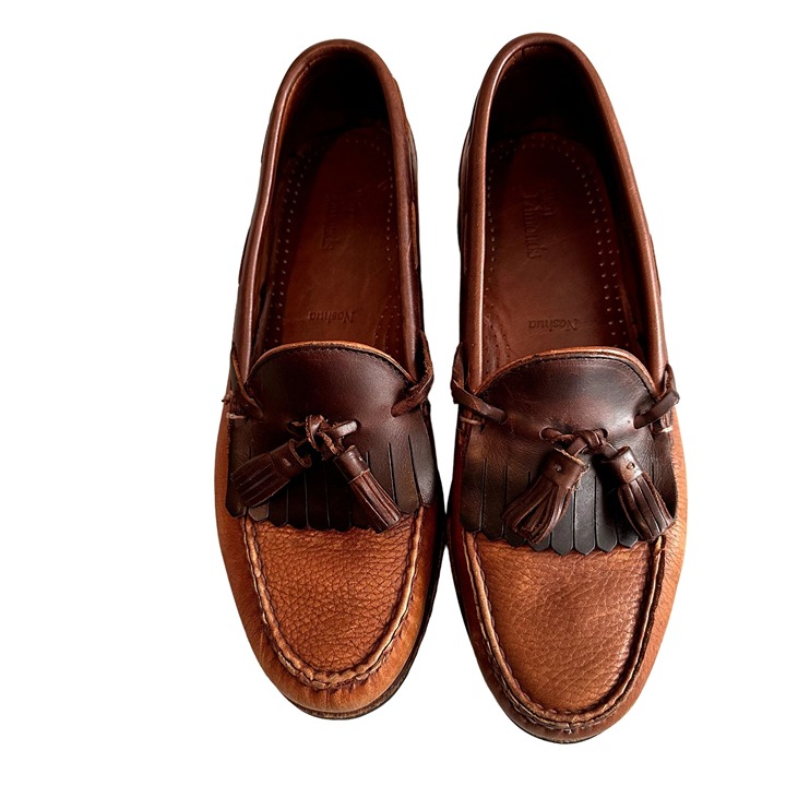 Allen Edmonds Nashua Loafer Mens Size 9 Brown Leather Rubber Sole Tassel