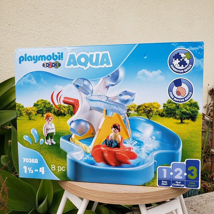 NEW PLAYMOBIL Water Wheel Carousel backyard outside toy crank ride water table r