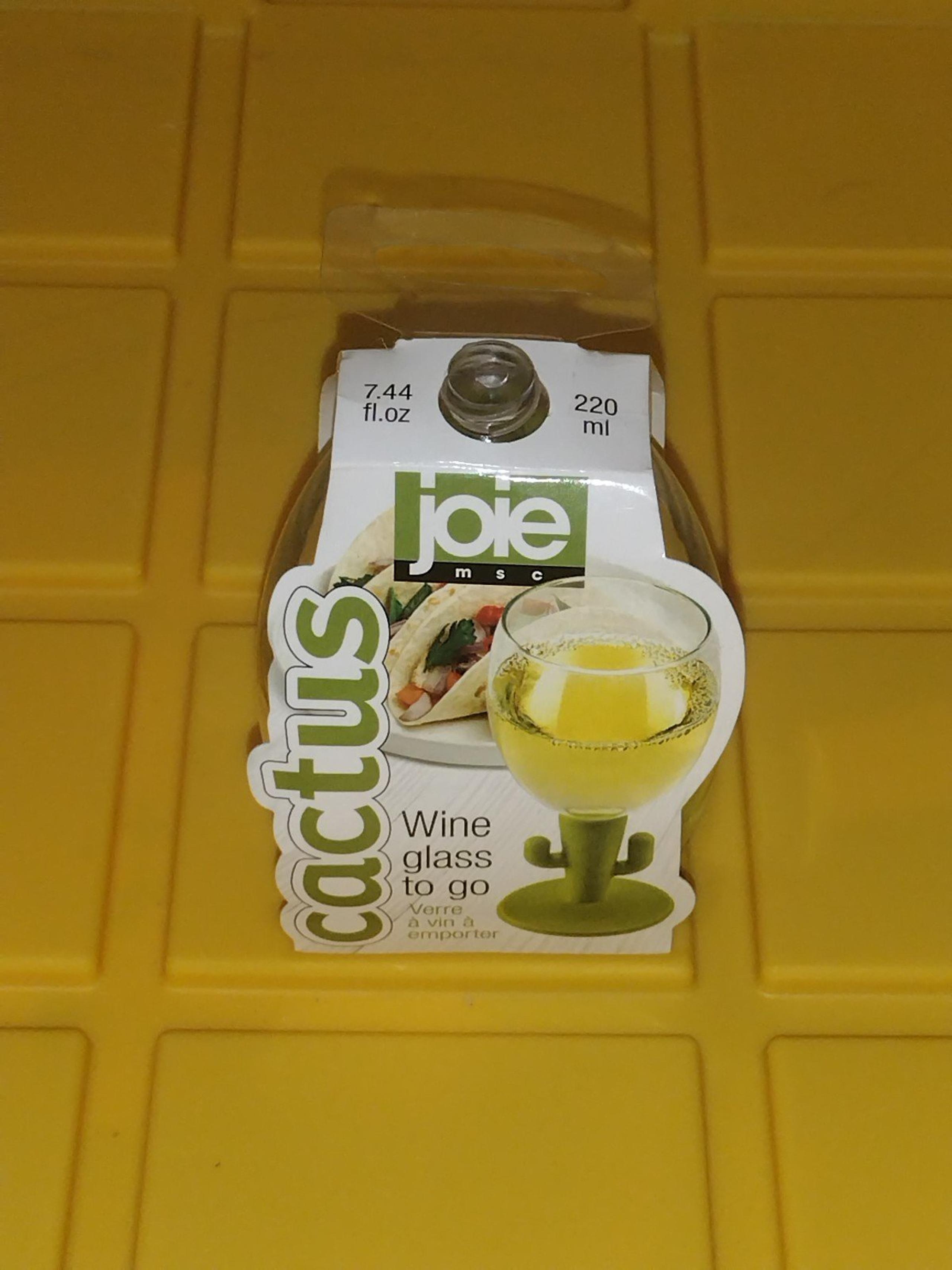 JOIE CACTUS WINE GLASS TO GO joie CACTUS WINE TO GO PLASTIC CUP 7.44oz NEW