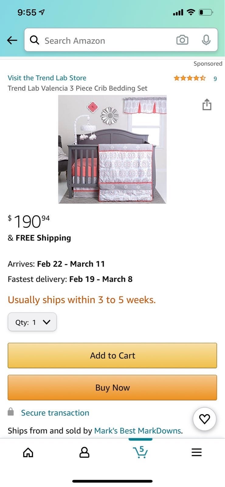 Baby bedding