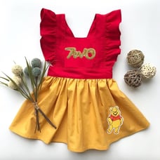18-24 Winnie the Pooh Dress Second Birthday Dress Outfit Clothes Sundress Disney
