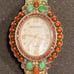Heidi Daus Genuine Gemstone & Swarovski Crystal Watch on Green Suede Strap