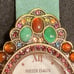Heidi Daus Genuine Gemstone & Swarovski Crystal Watch on Green Suede Strap