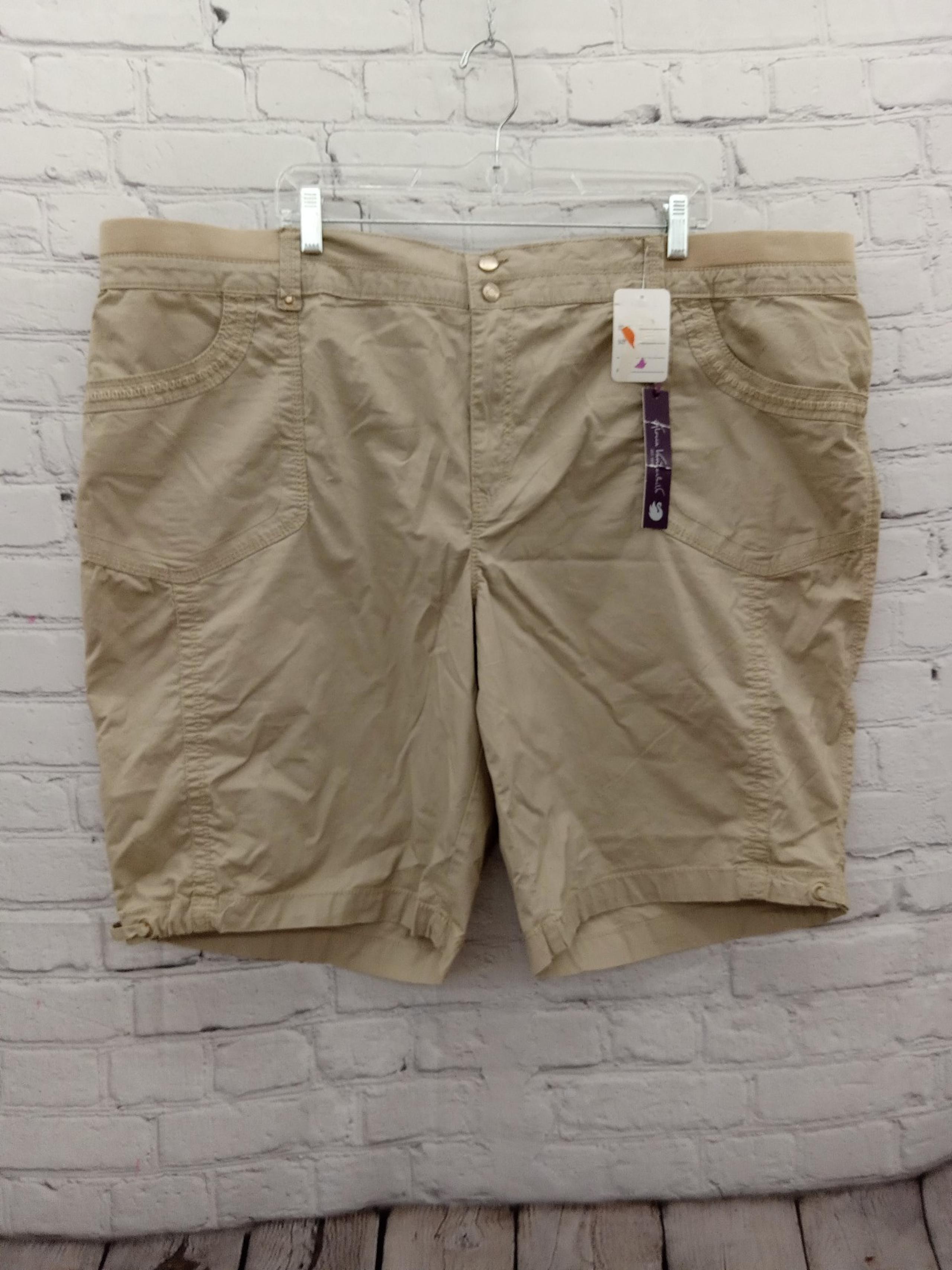 Gloria Vanderbilt Womens "Beverly" Bermuda Shorts Khaki/Latte Size 24w