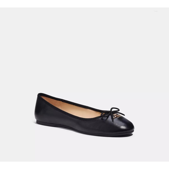 Coach Annabel Leather Ballet Flats in Black Size 6 EUC | Mercari