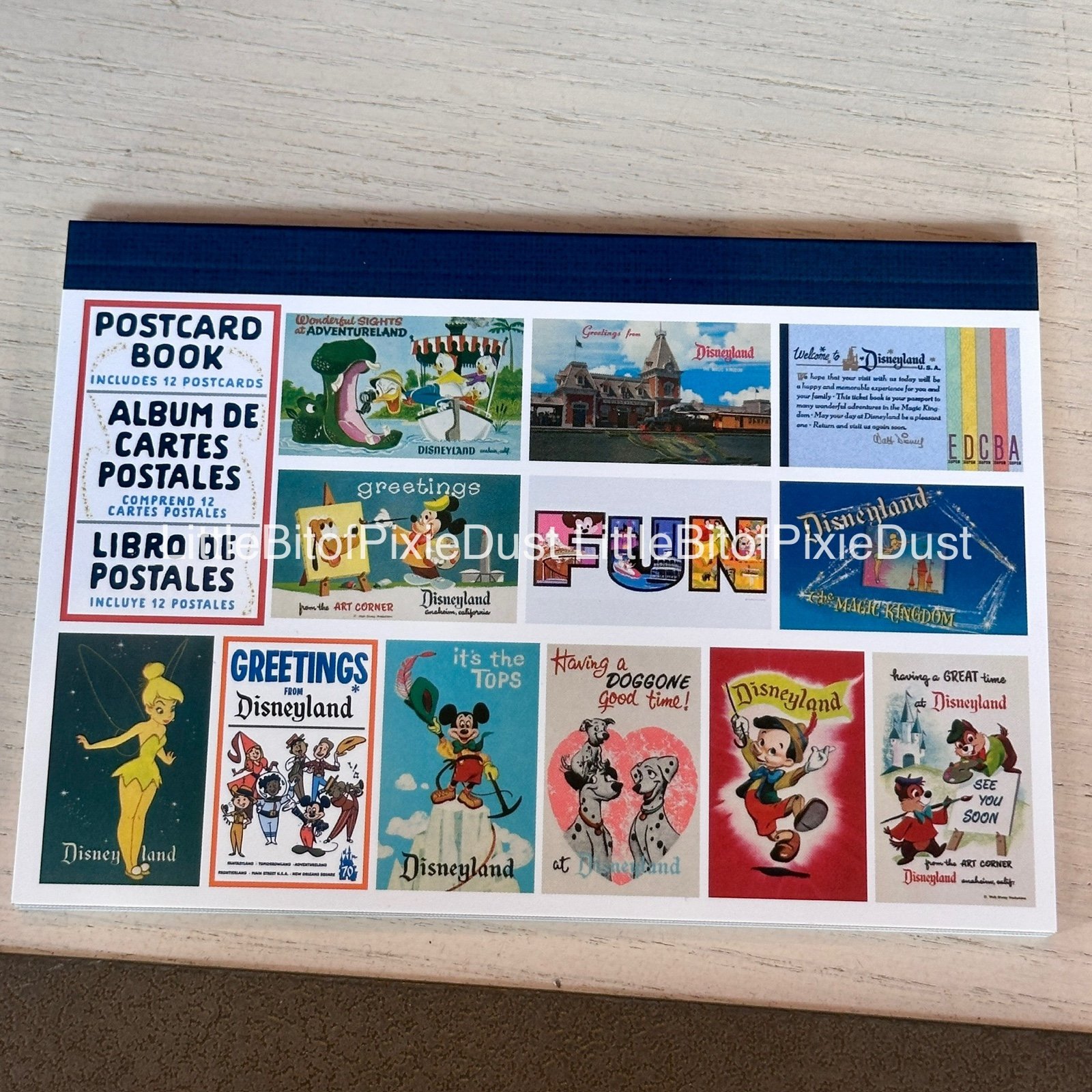 Disney Parks Disneyland 70th Anniversary Vault Collection Postcard Book