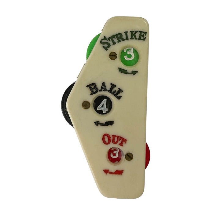 1960s Ever-New Baseball Umpire Hand Held Score Keeper for Balls, Strikes & Outs