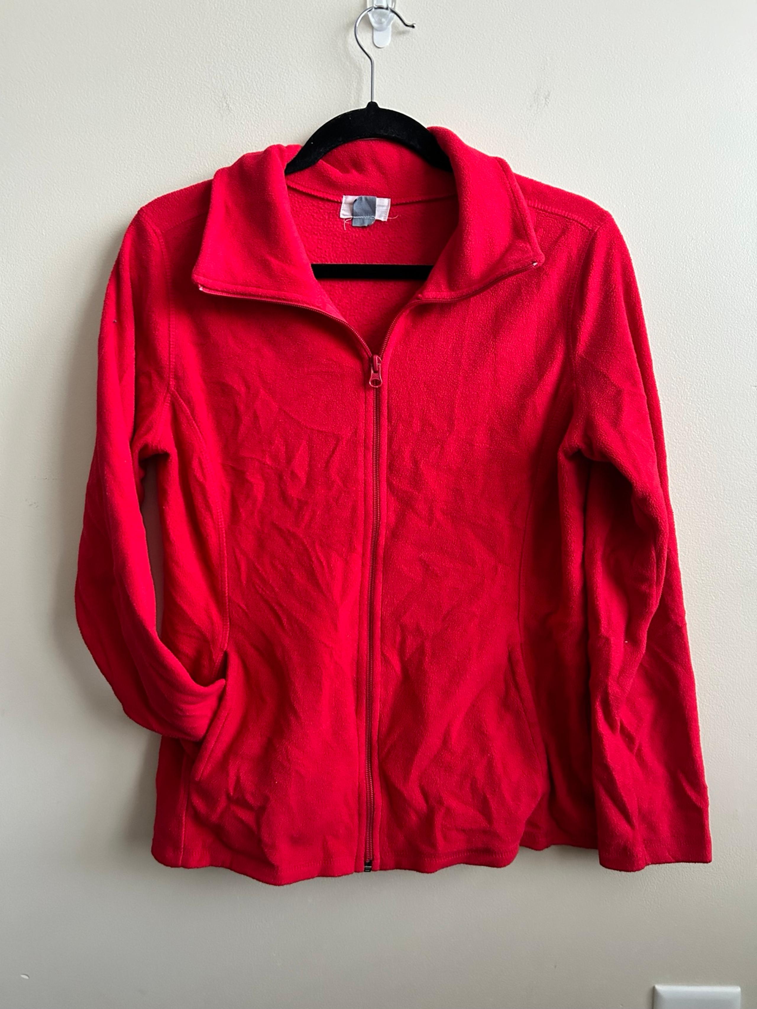 Old Navy Women’s Red Fleece Full Zip Jacket S