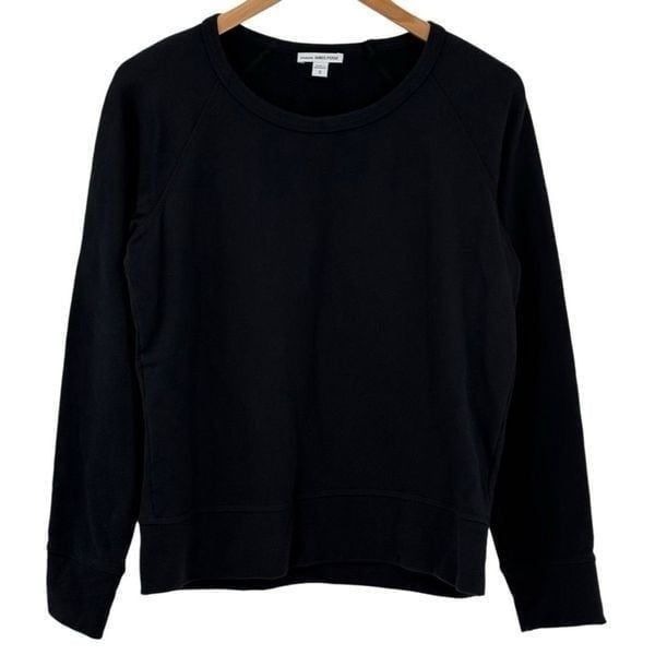 Standard James Perse Vintage French Terry Sweatshirt Women 3 Large Black