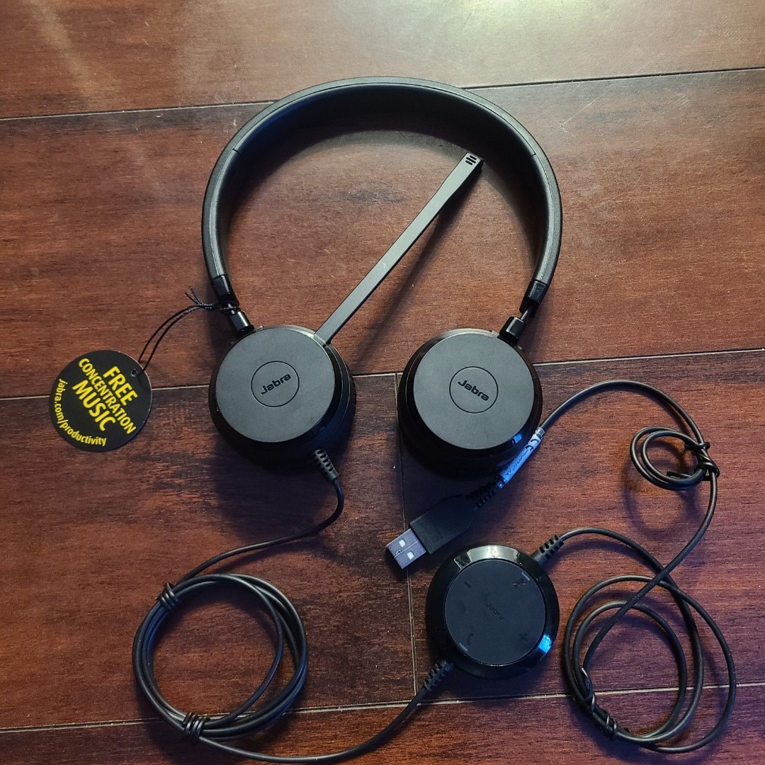 NEW Jabra HSC016 Evolve 20 USB 2 Ear Stereo MS 4999-823-309 Corded Headset