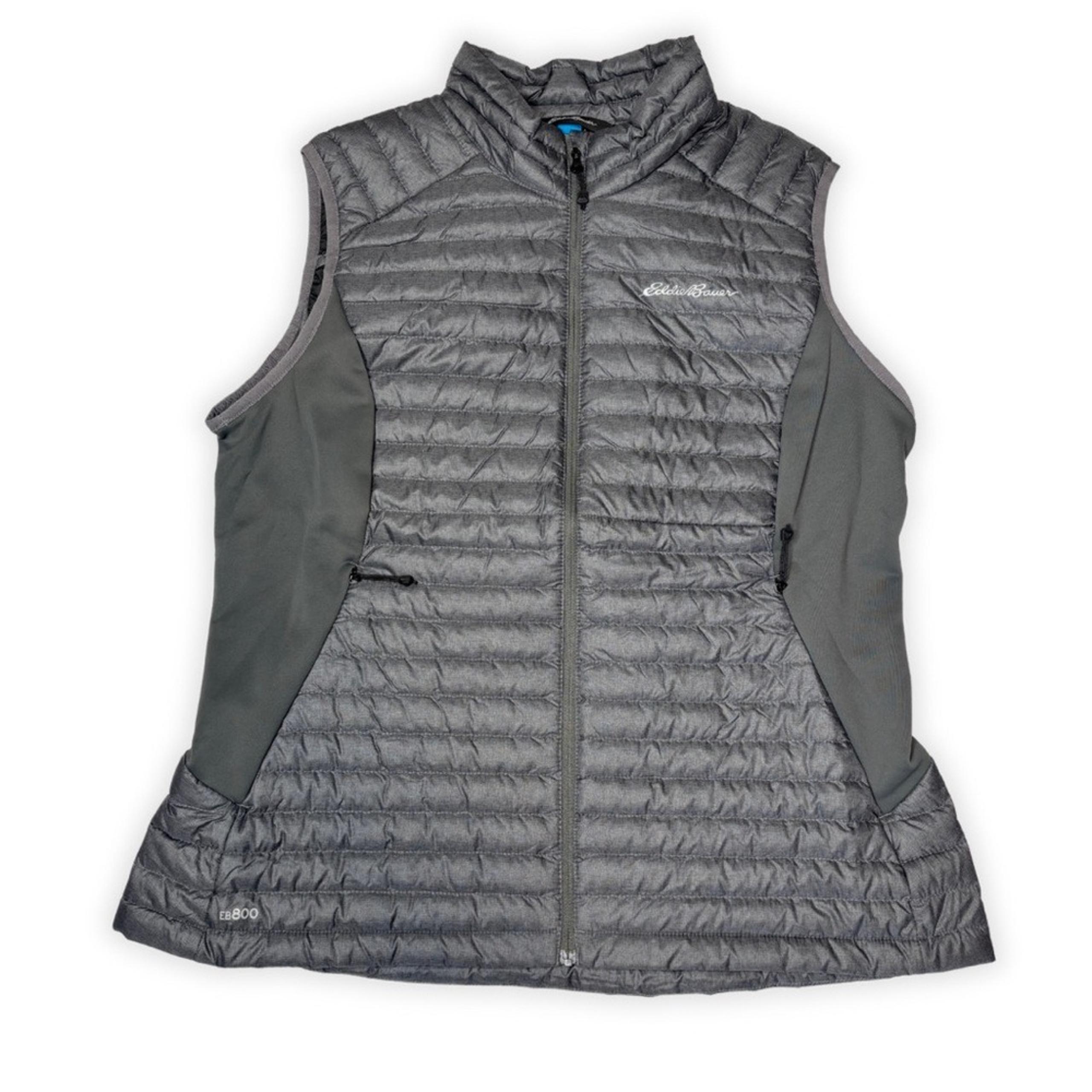 Eddie Bauer First Ascent EB800 Pertex Down Filled Lightweight Vest Gray Size XL