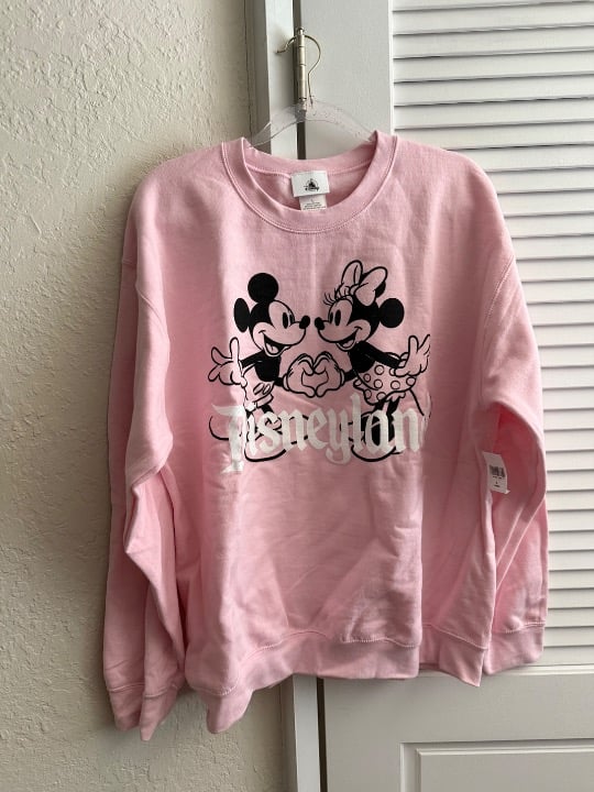 NWT Disneyland valentines pink sweatshirt 2025 size L