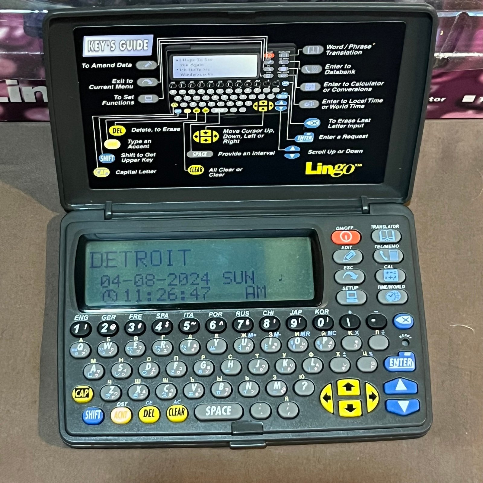 Lingo Pacifica Plus Ten Languages Translator Over 60,000 Words