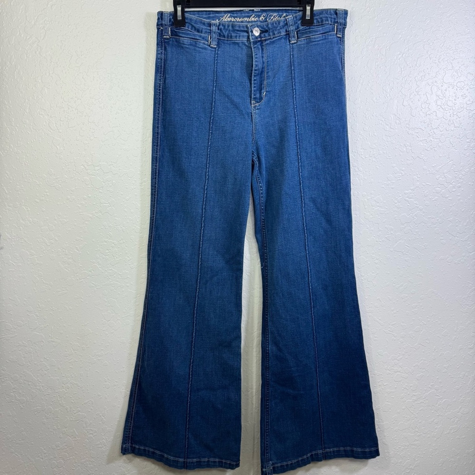 Abercrombie & Fitch jeans high waisted Y2K super flare Women's Blue Jeans