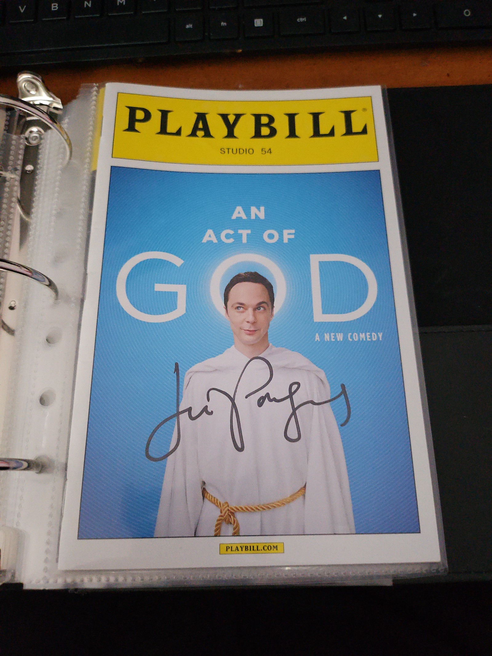 An Act of God singed Playbill