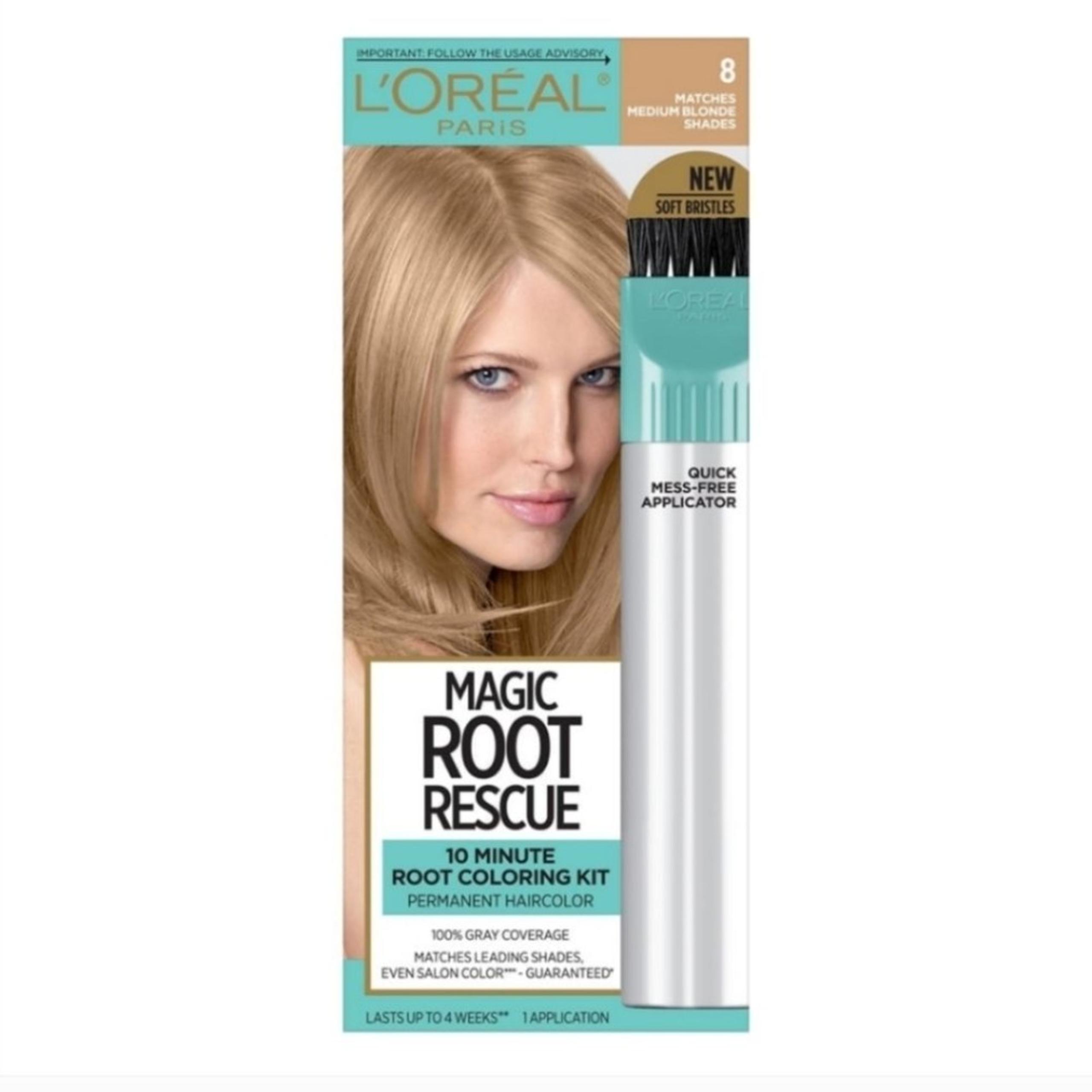 2 x L'Oreal Paris Magic Root Rescue Hair Color, 8 Medium Blonde