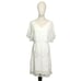 Ann Taylor Eyelet Lace Floral V Neck Short Sleeve Cotton White Mini Dress Size 8