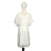 Ann Taylor Eyelet Lace Floral V Neck Short Sleeve Cotton White Mini Dress Size 8