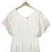 Ann Taylor Eyelet Lace Floral V Neck Short Sleeve Cotton White Mini Dress Size 8