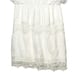Ann Taylor Eyelet Lace Floral V Neck Short Sleeve Cotton White Mini Dress Size 8