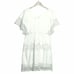 Ann Taylor Eyelet Lace Floral V Neck Short Sleeve Cotton White Mini Dress Size 8
