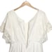 Ann Taylor Eyelet Lace Floral V Neck Short Sleeve Cotton White Mini Dress Size 8