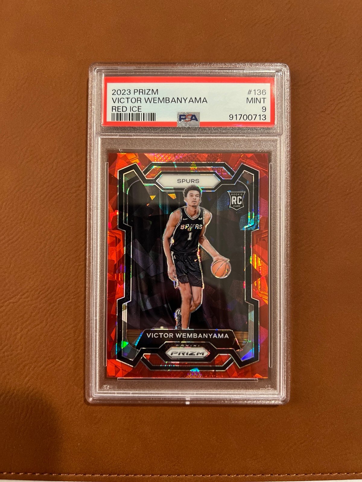 Victor Wembanyama - PRIZM RED ICE RC - PSA 9 - SPURS