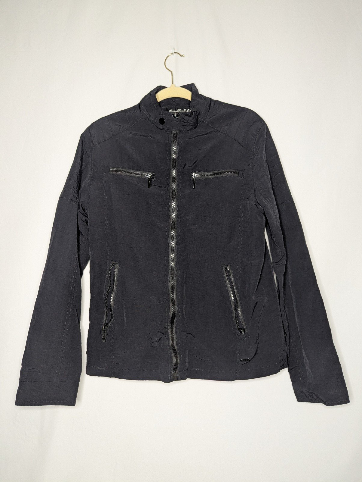 Fried Denim Men's Black Mock Neck Zip-Up Jacket Size S