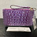 Brahmin Daisy Wristlet Cosmetic Clutch Bag BOYSENBERRY MELBOURNE Leather NWT
