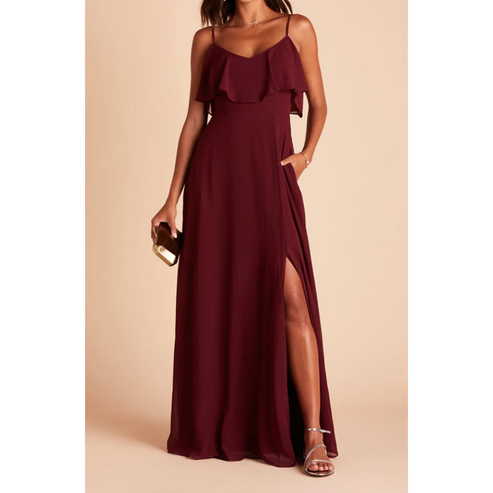 BIRDY GREY 2X Plus Cabernet Burgundy Bridesmaid Jane Convertible Maxi Dress B94