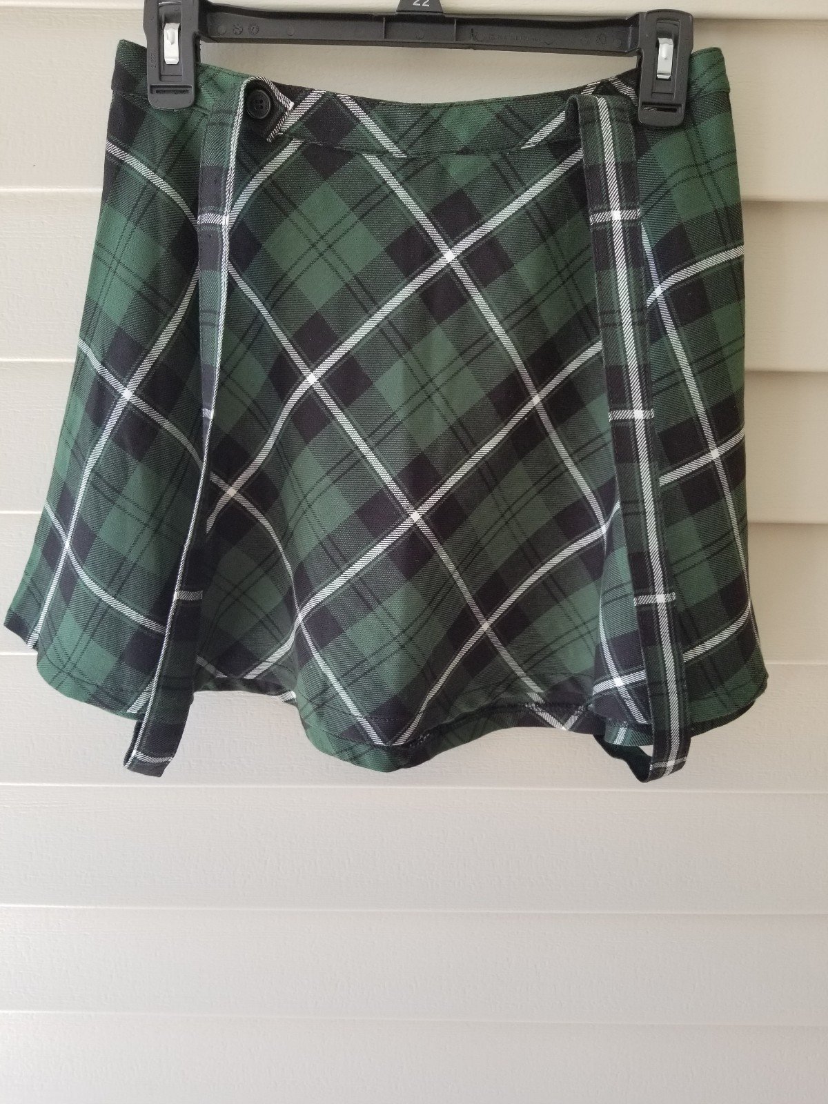 Tripp NYC Plaid Skirt w Suspenders