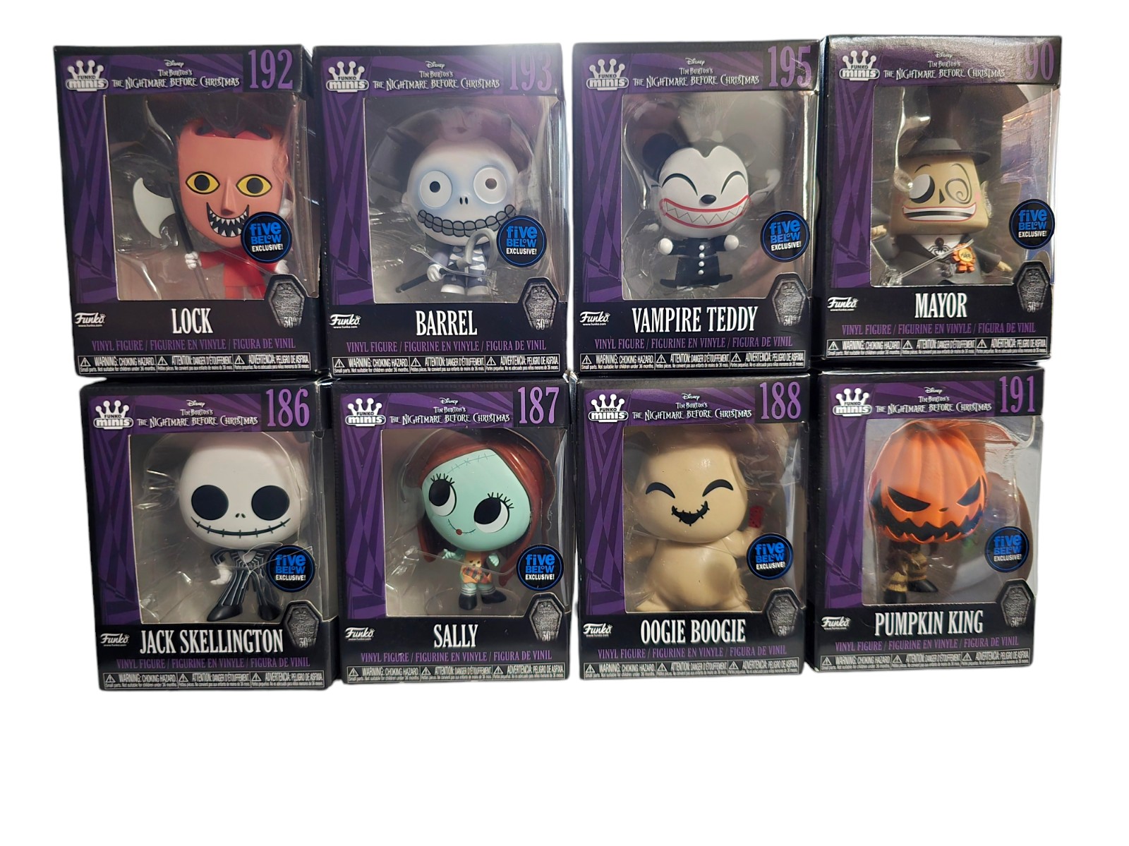 Nightmare before Christmas Mini Funko (8pack)