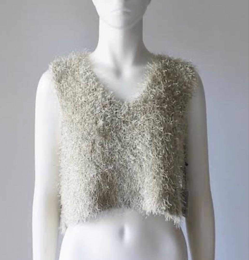CLOCHE Croche Shaggy Vest, Brand New with Tag, Immediate Purchase OK.