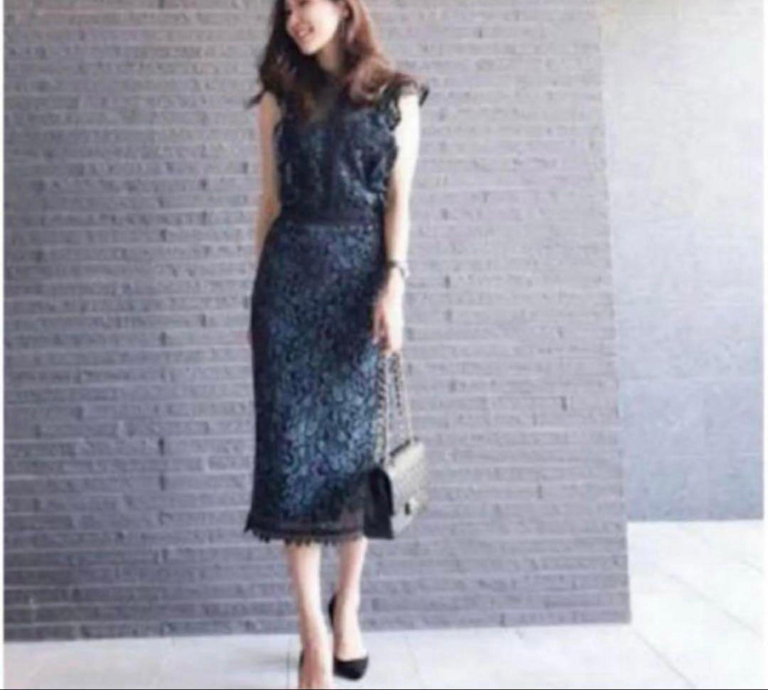 ZARA Contrast Guipure Lace Dress