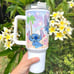 Disney Lilo & Stitch 40 oz Tumbler/Water bottle/Mug with hand carry handle. FEA
