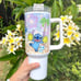 Disney Lilo & Stitch 40 oz Tumbler/Water bottle/Mug with hand carry handle. FEA