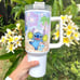 Disney Lilo & Stitch 40 oz Tumbler/Water bottle/Mug with hand carry handle. FEA