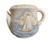 PORCELIER CHINA USA 1950s SAILING SHIPS INFUSER TEA POT W/ STRAINER SET 8D X 10H