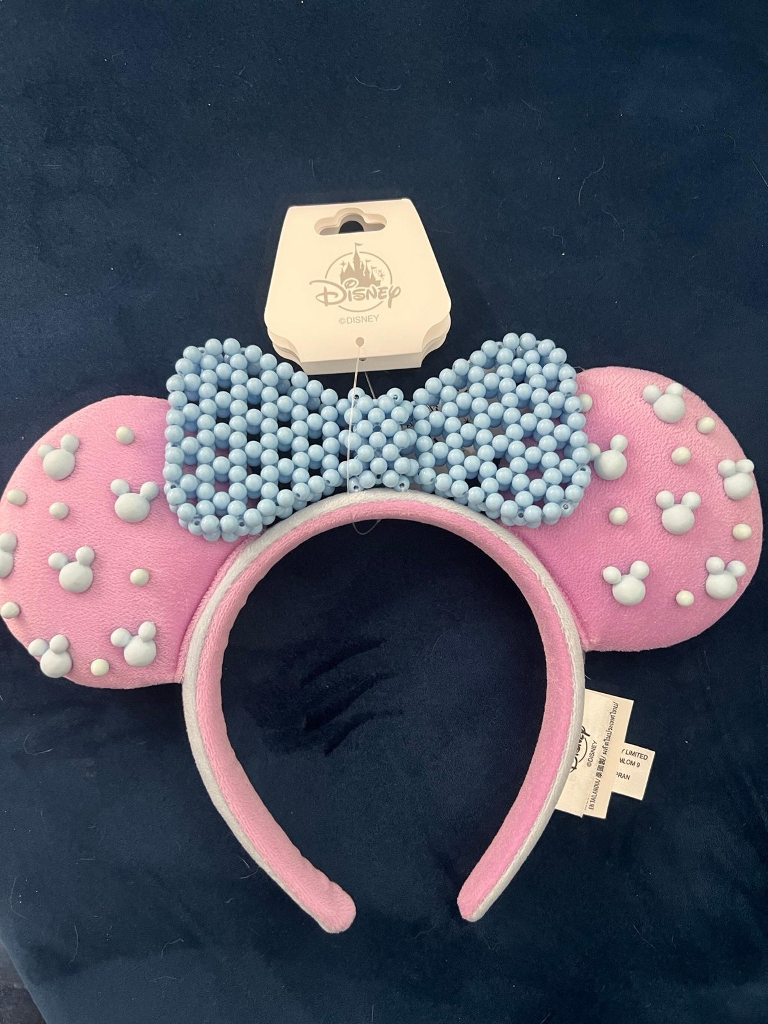 Disney Mickey Minnie purple ears with blue beads