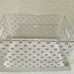 New Set/2 A+J Plastic Acrylic Pink Coquette Printed Bow Storage Container Bins