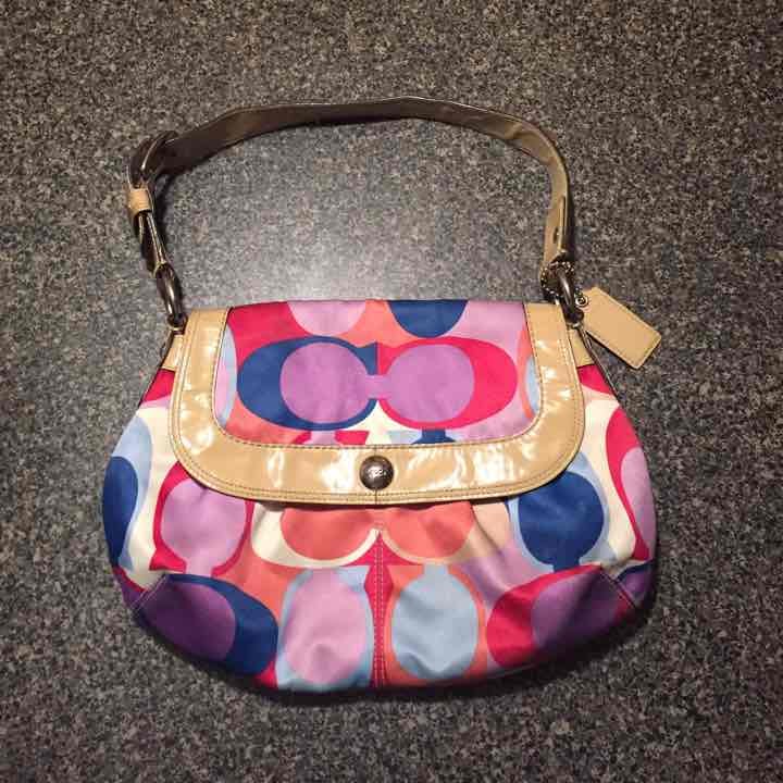 COACH Satin Hobo Purse