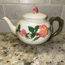 Vintage Franciscan Desert Rose Teapot with Lid Pink Roses Excellent Condition
